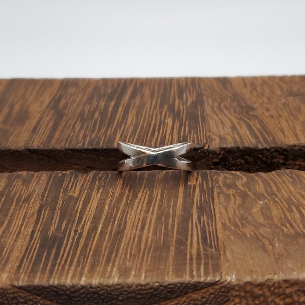 Size 6.75 925 Sterling Silver Cool Thick Unique Style Ring
